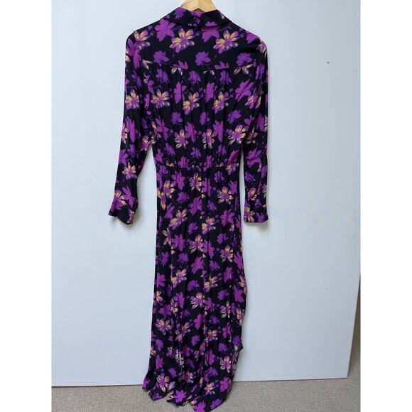 Maje Retunia Floral Maxi Dress Purple size 3 NWT - Picture 3 of 8